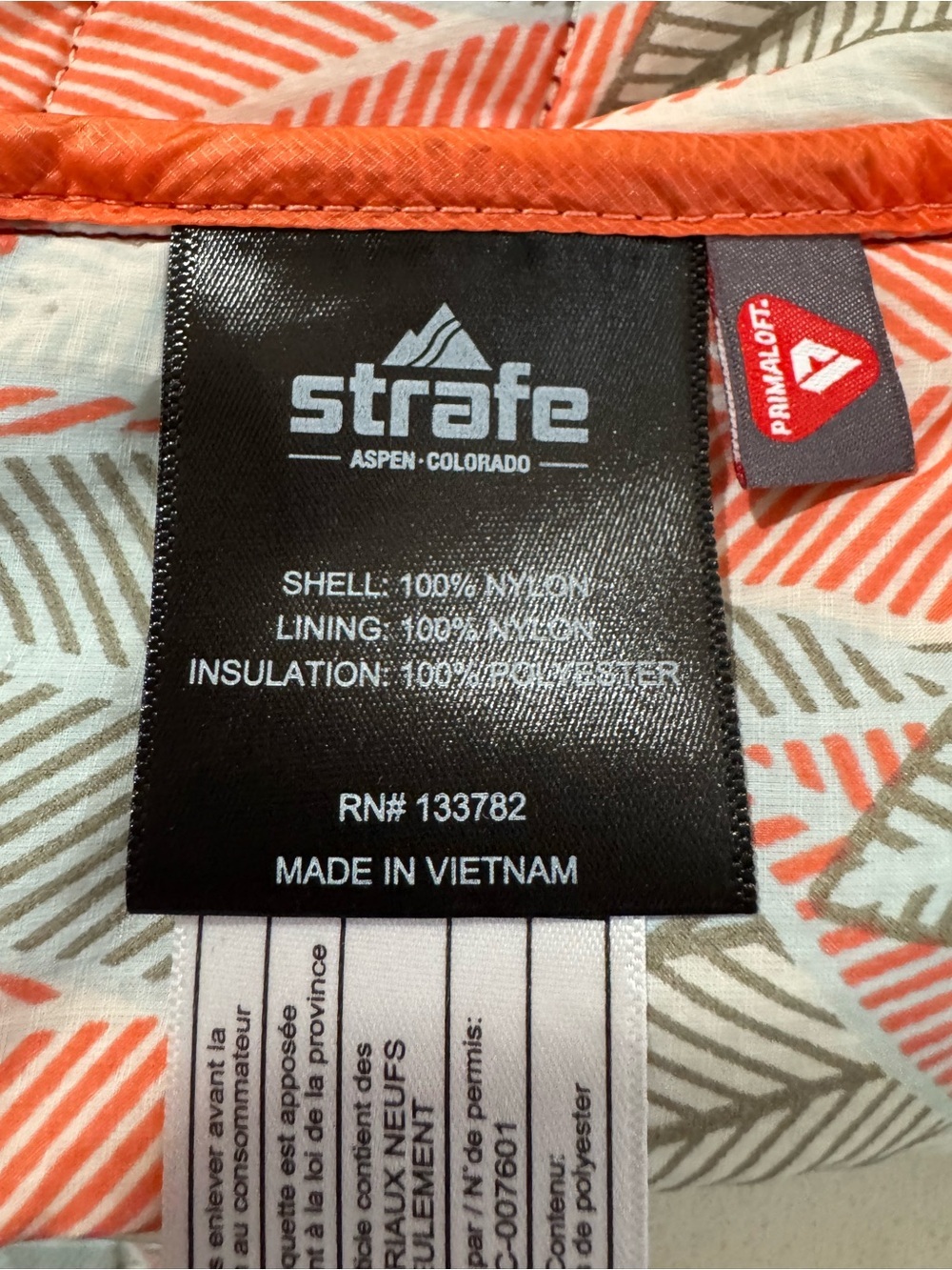 Rafe Maroon and Peach Hooded Insulated Pullover Jacket - Picture 4 of 8